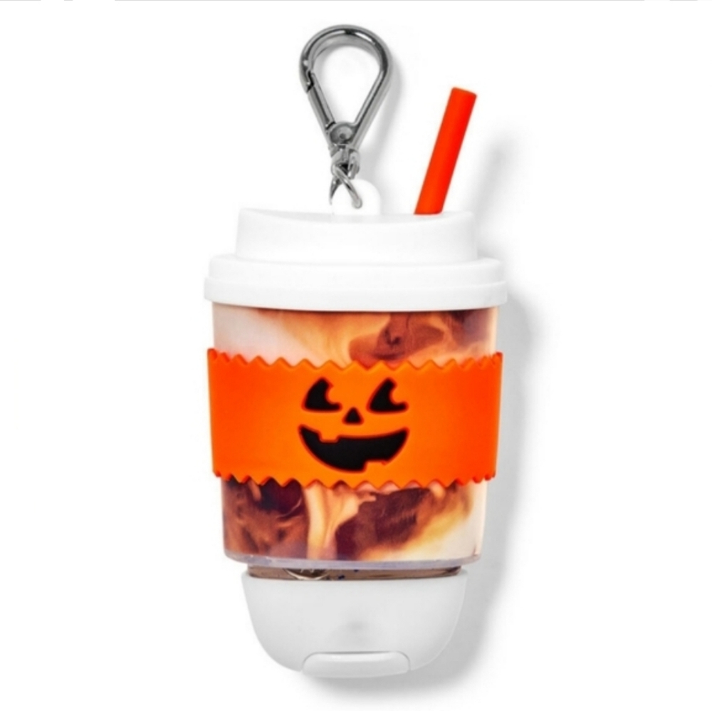☕ Pumpkin Spice Latte Cup PocketBac Holder Clip & Sanitizer